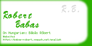 robert babas business card